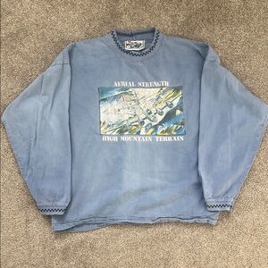 Blue Graphic Sweatshirt